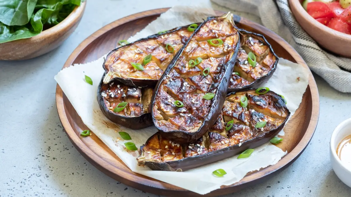 3-Minute Miso Glazed Eggplant