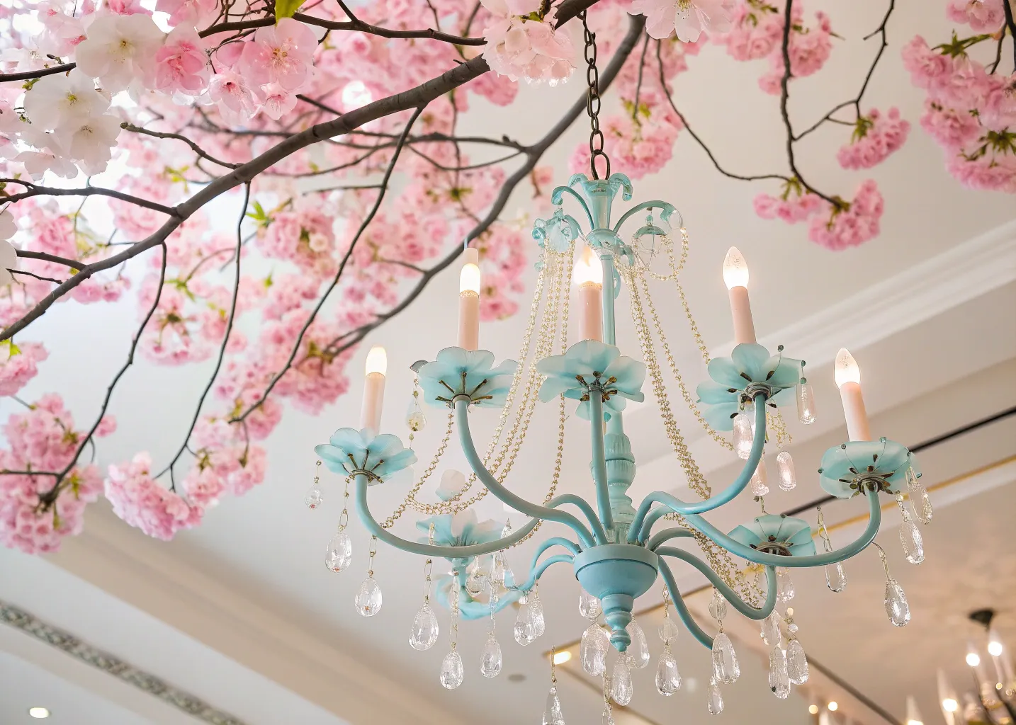 Blossoms and Blue Lighting