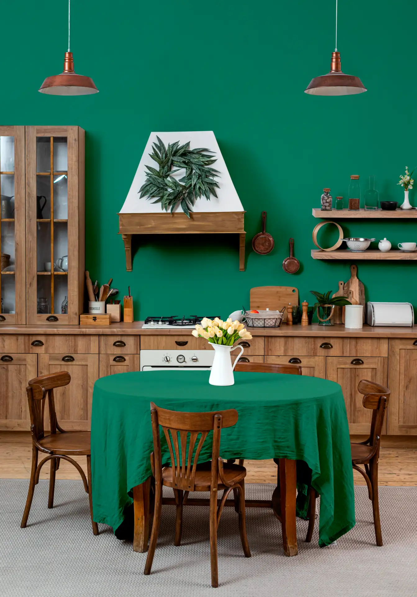Bold Emerald Kitchen Dining Combo