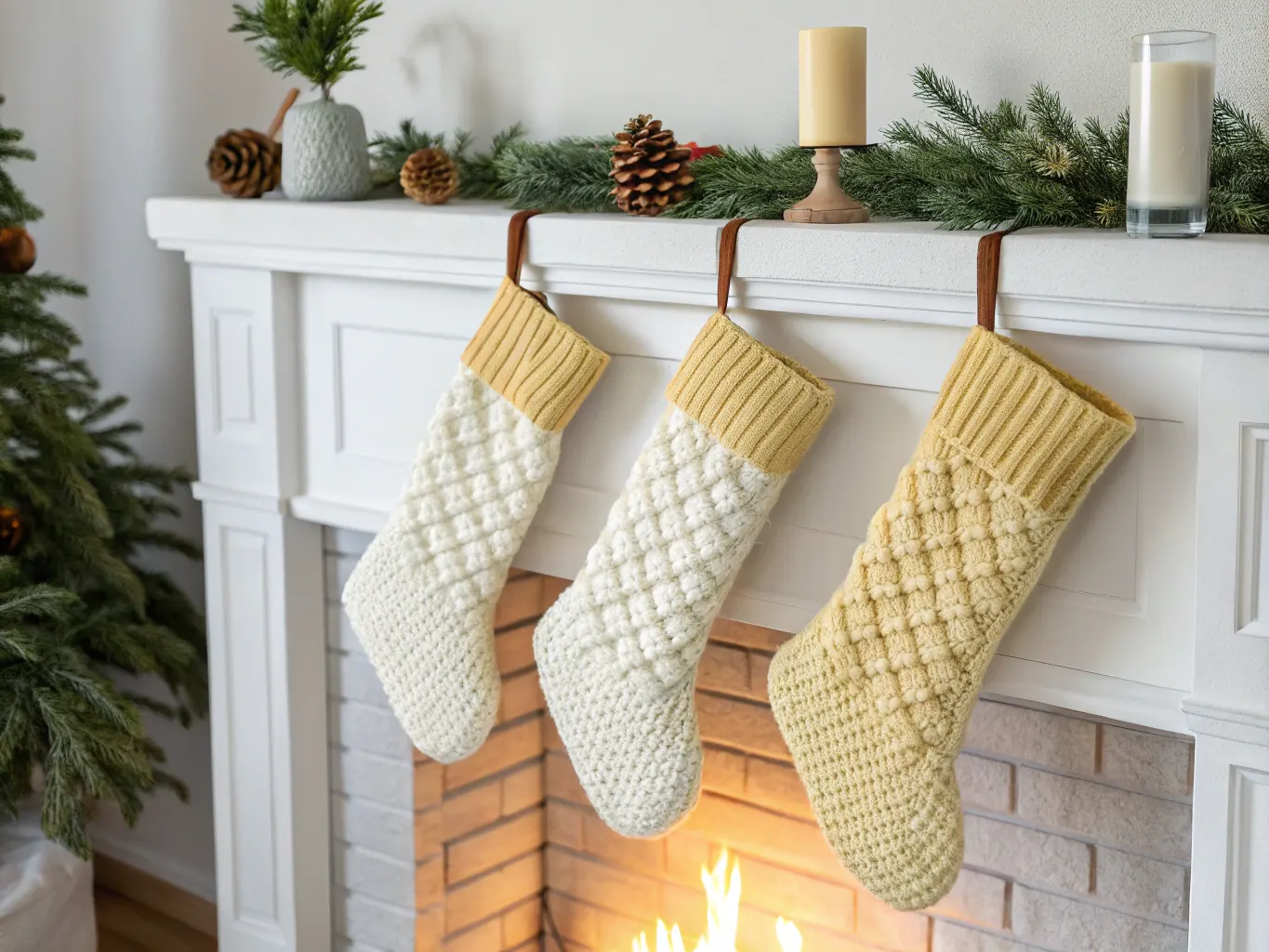 Butter Yellow Knit Stockings