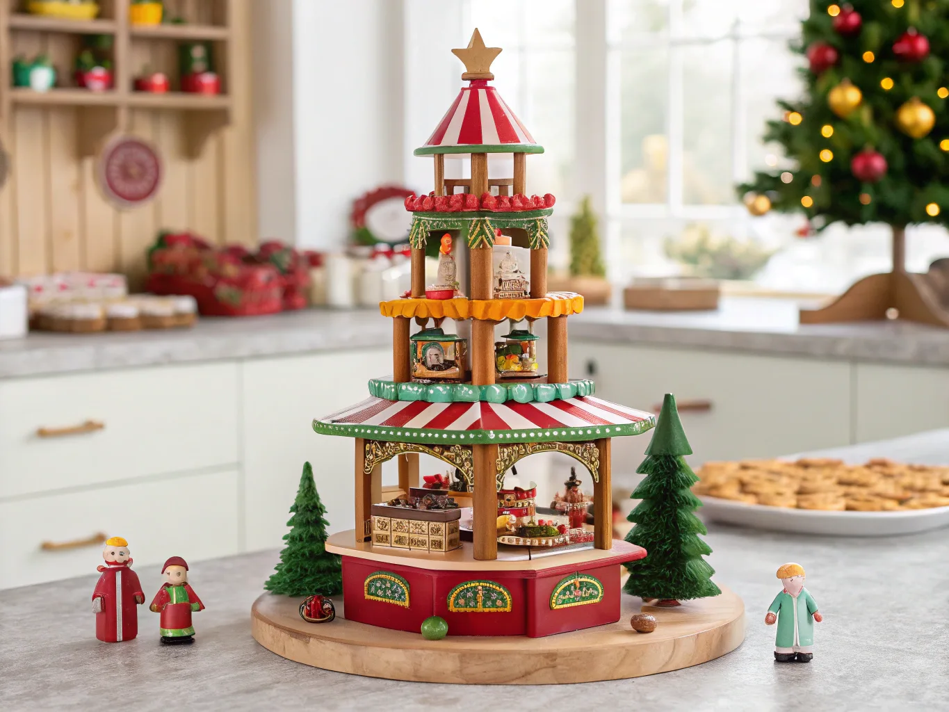 Cheerful Christmas Market Carousel