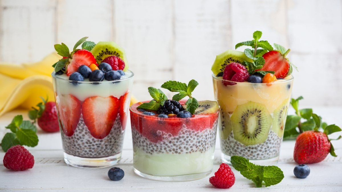 Chia Pudding Parfait Layers