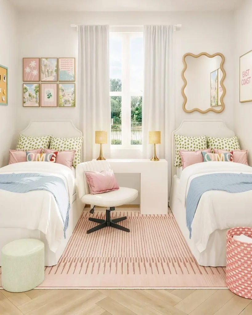 Coastal Coquette Double: A Room to Try Your Braid Ideas