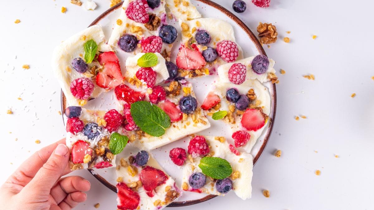 Coconut Yogurt Bark with Superfood Toppings