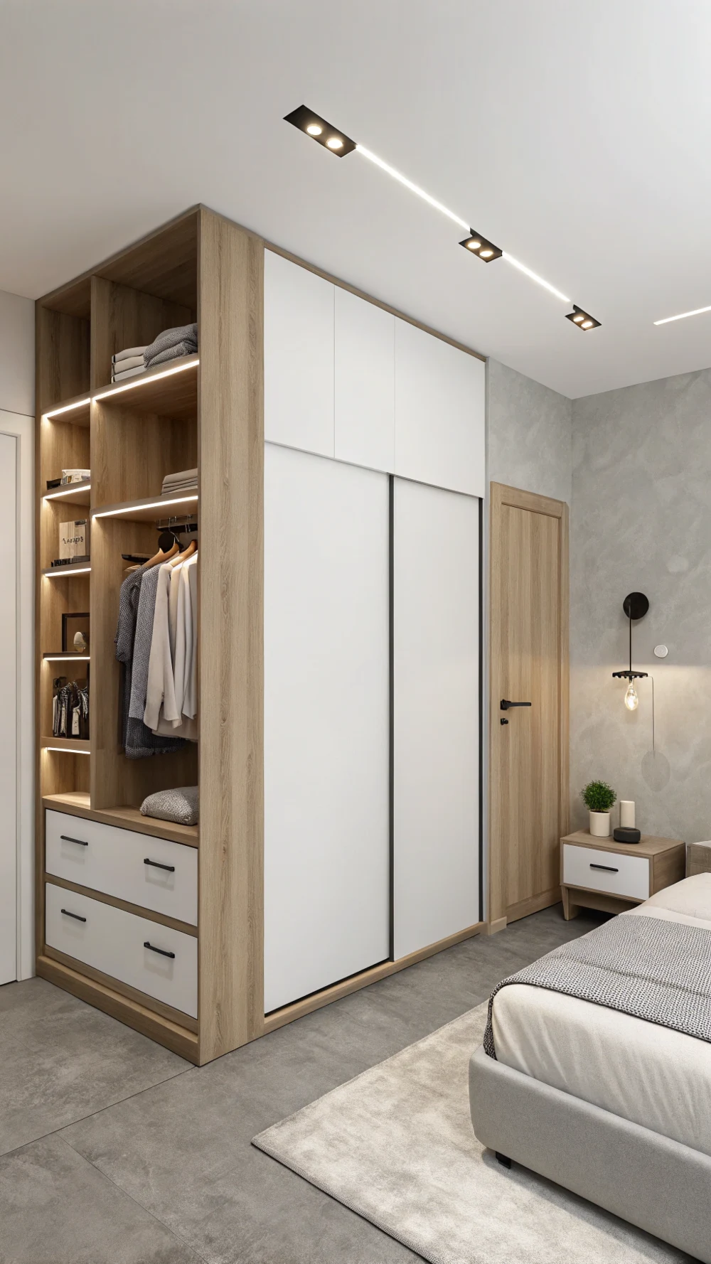 Compact Corner Wardrobe Solution