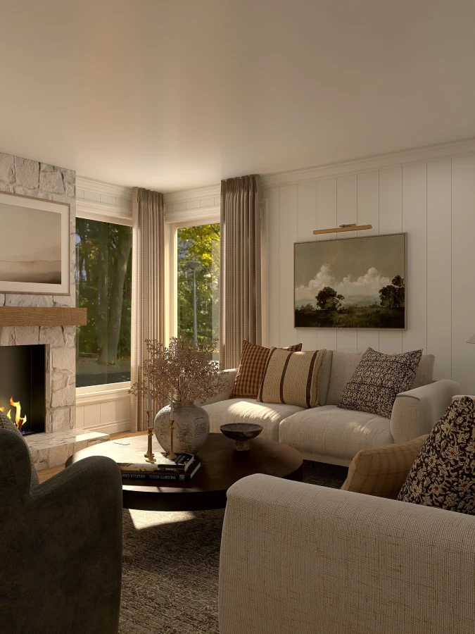 Cozy Earth-Toned Minimalist Seating