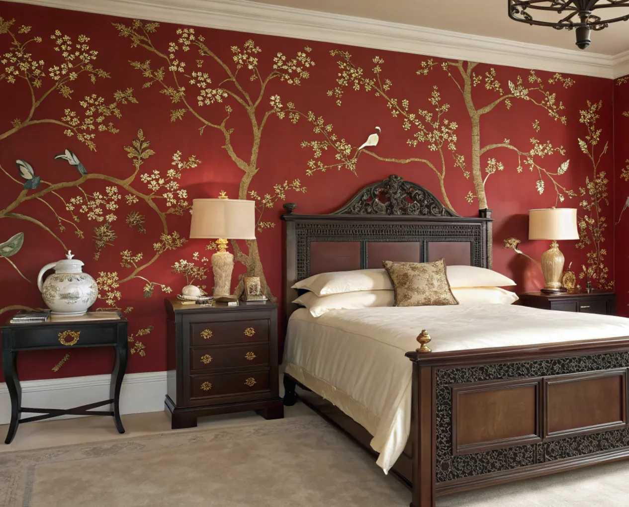 Crimson Chinoiserie Dream