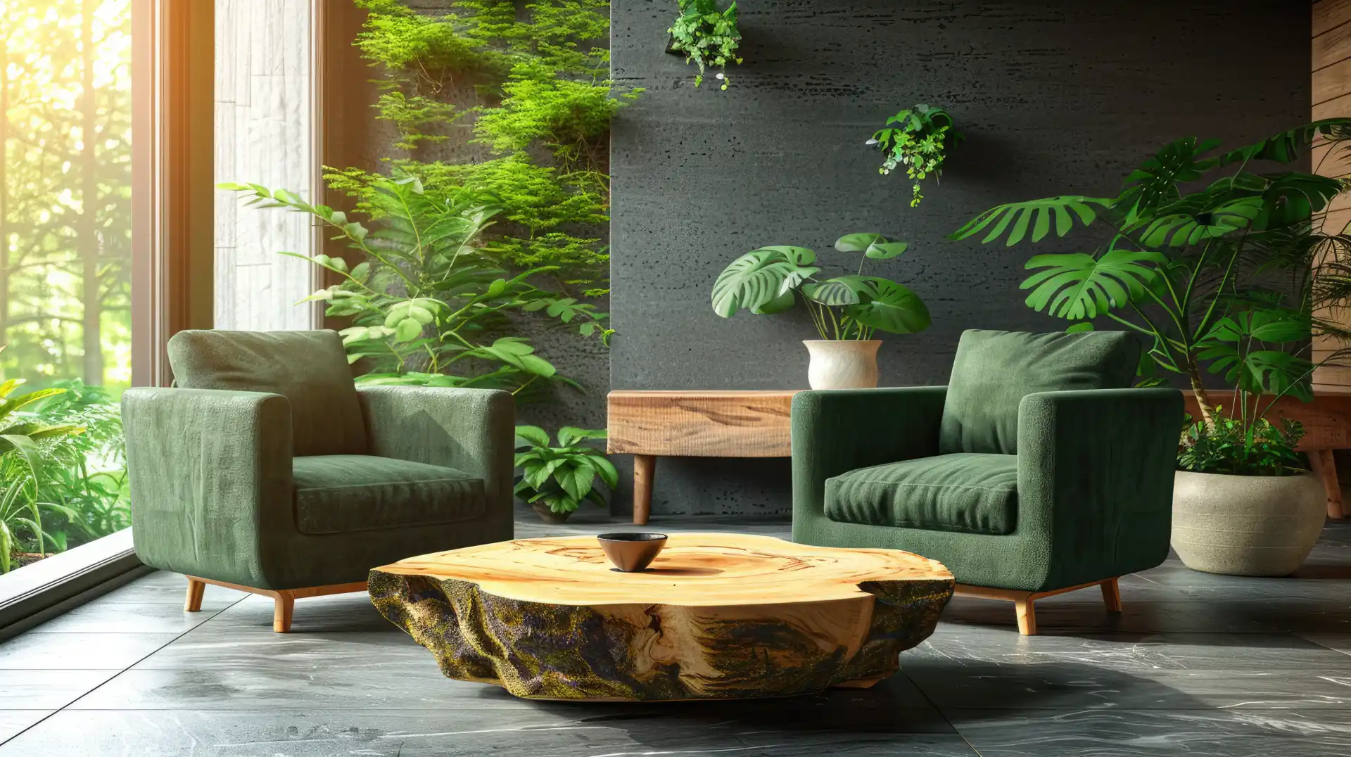 Earthy Tones and Natural Forms