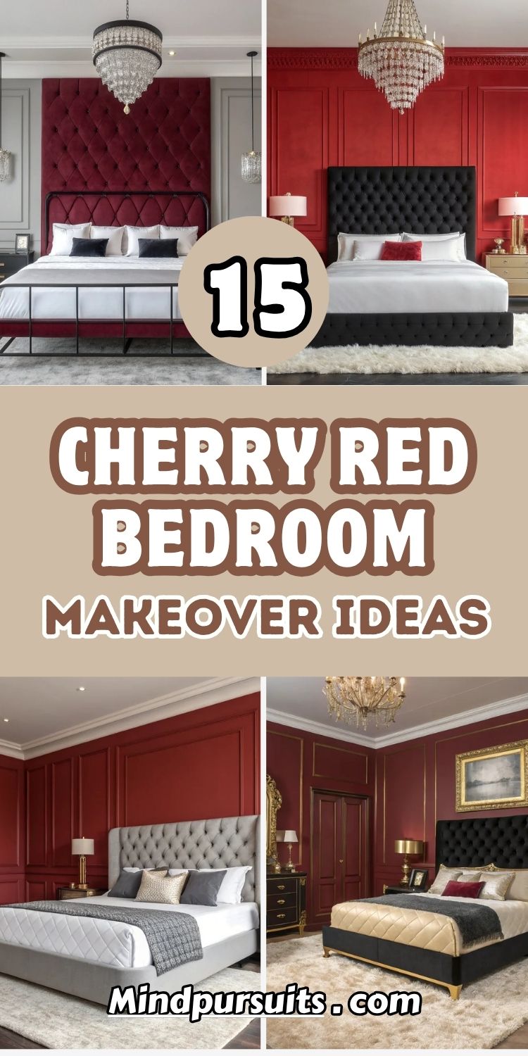 15 Cherry Red Bedroom Makeover Ideas for Bold Homeowners