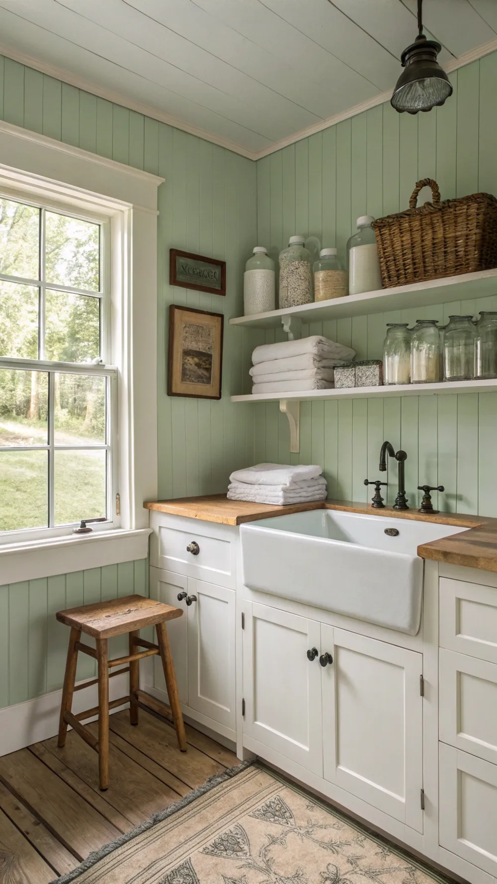 Farmhouse Chic Laundry Nook