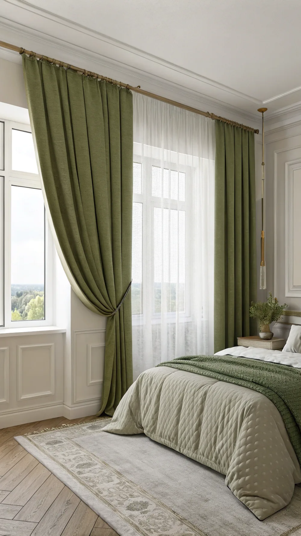 Floor-to-Ceiling Curtains with Sheers