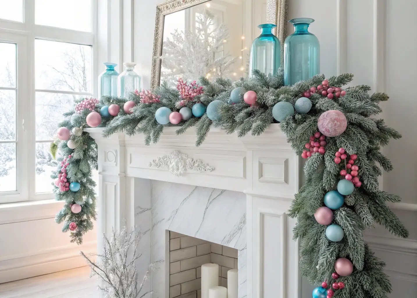 Frosted Pastel Mantel