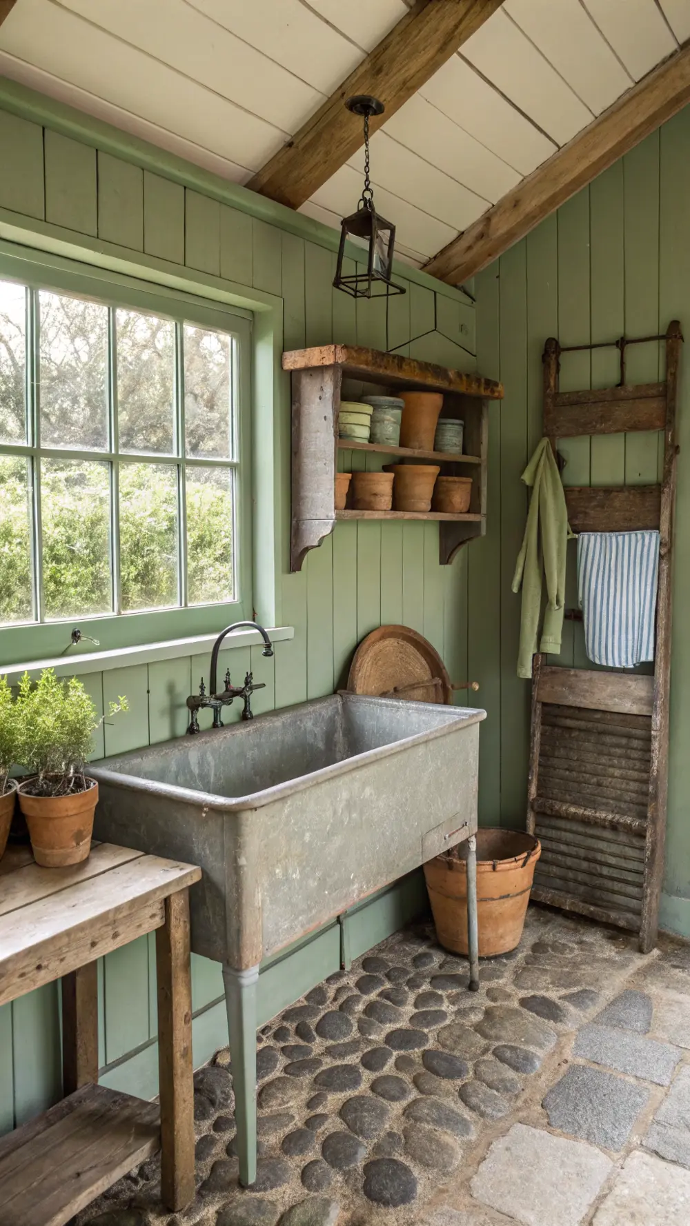 Garden Shed Inspired Laundry Room
