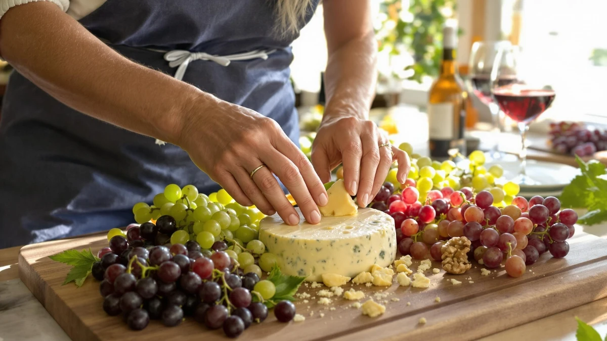 Grapes and Blue Cheese