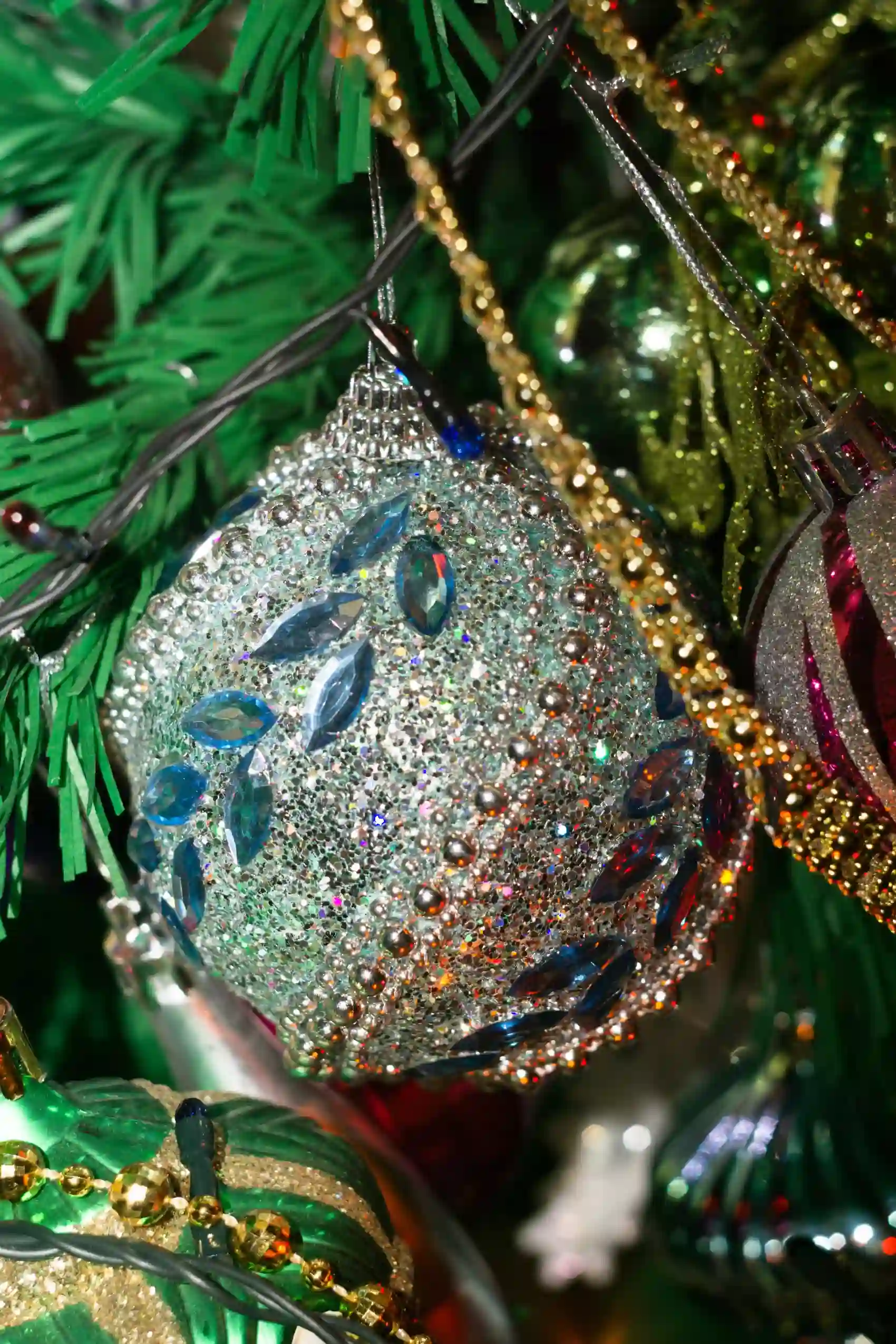 Iced Jewel Droplet Ornament