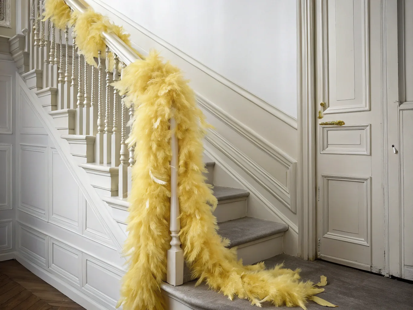 Luxe Butter Yellow Feather Garland
