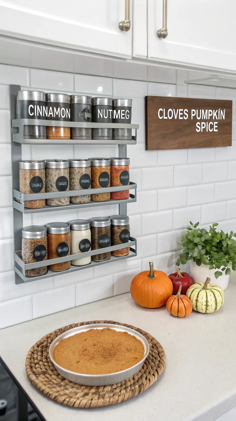 Magnetic Spice Wall for Holiday Flavors
