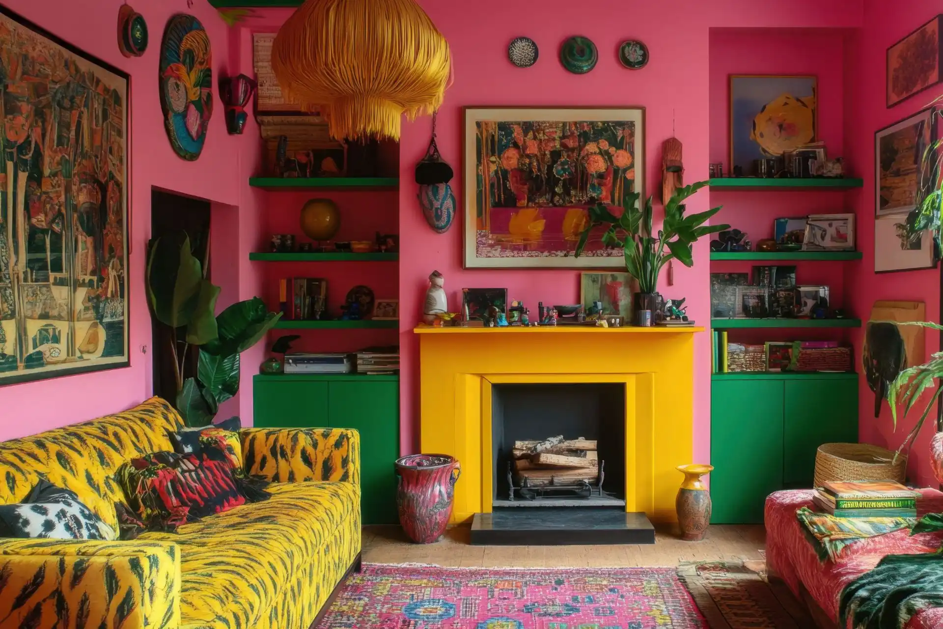 Maximalist Living Room Interior