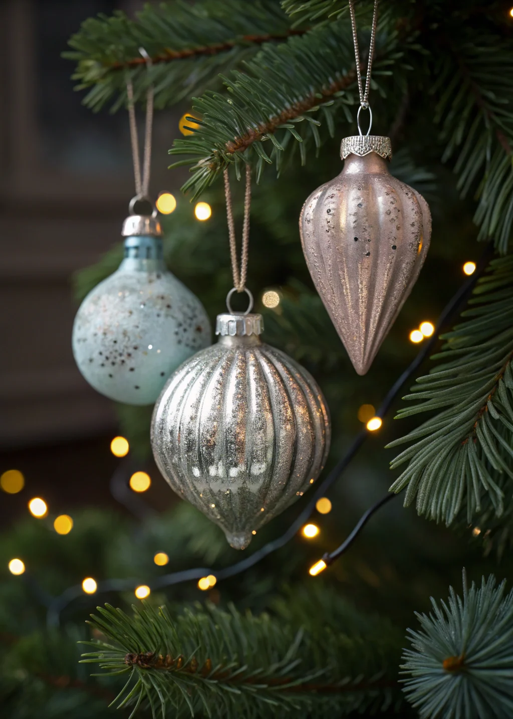 Mercury Glass Finials and Baubles