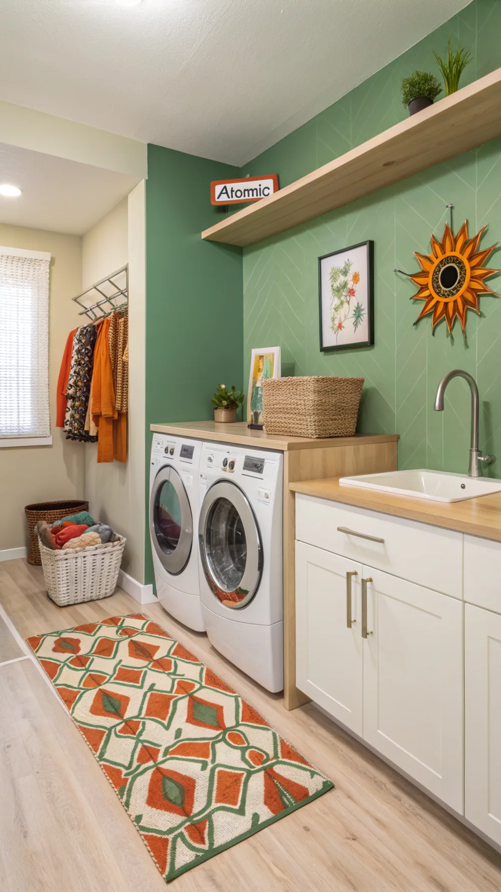 Mid-Century Modern Laundry Hub