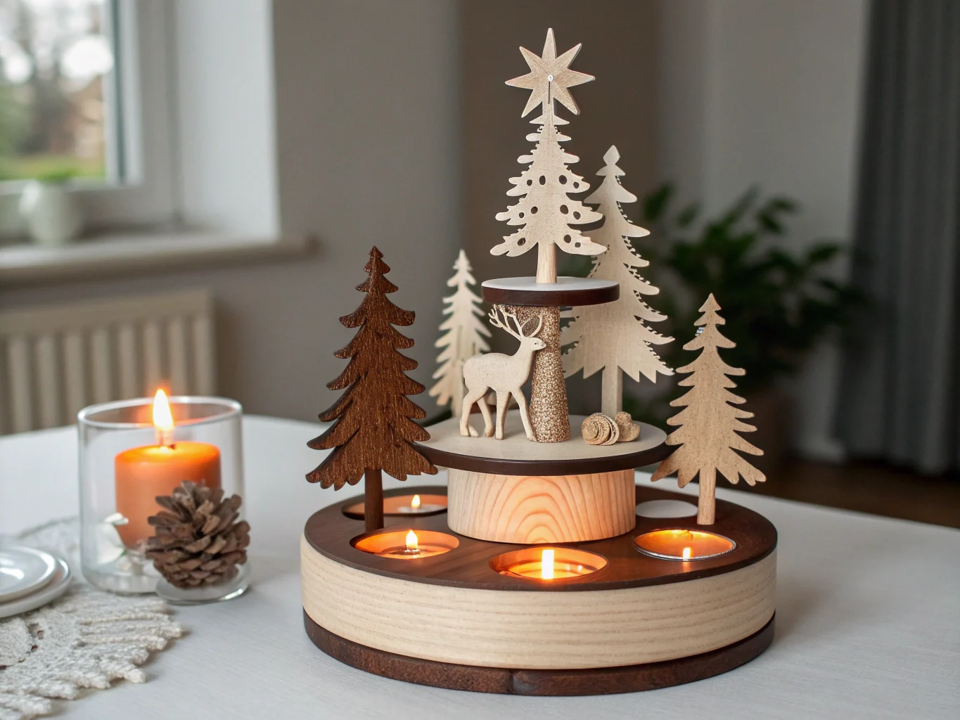 Modern Two-Tone Forest Pyramid