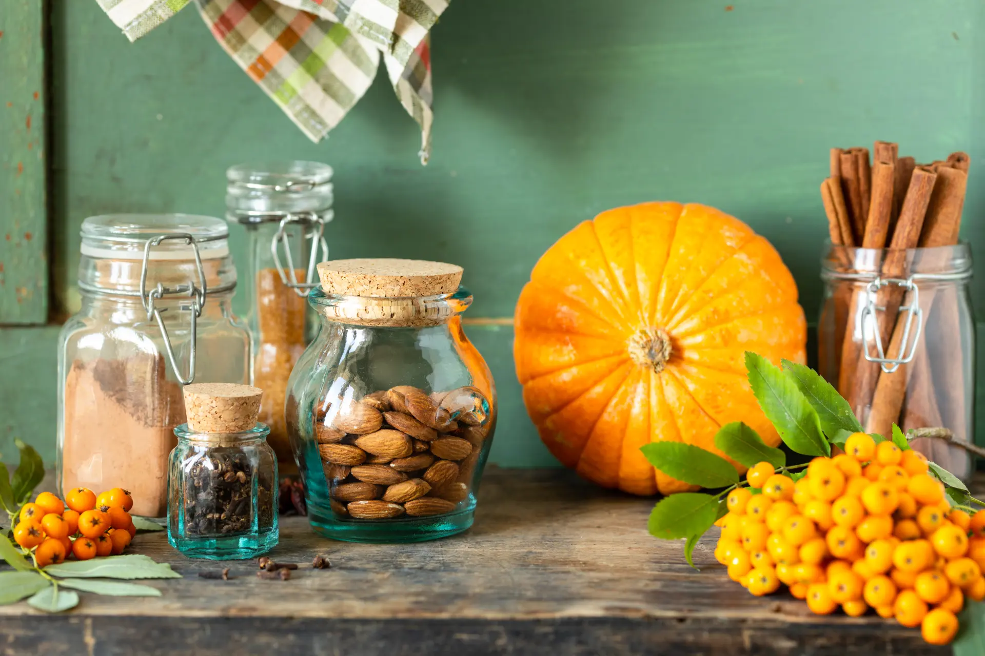 Organized Autumn Spice & Harvest Shelf