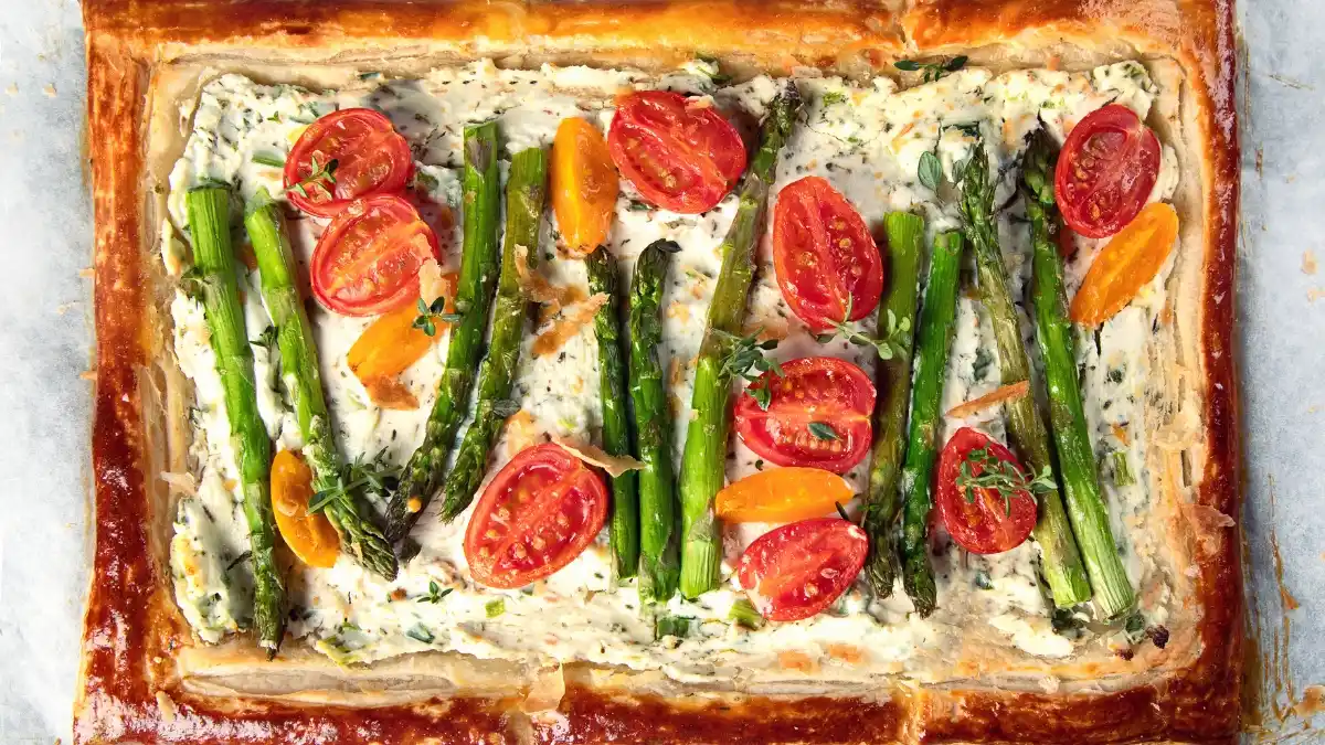 Puff Pastry Tart with Whipped Feta and Cherry Tomatoes