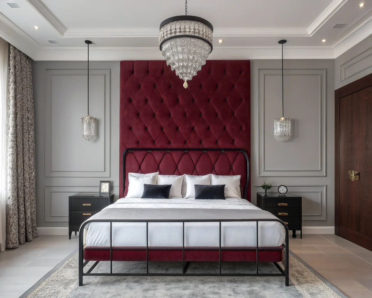 Ruby Radiance Feature Wall