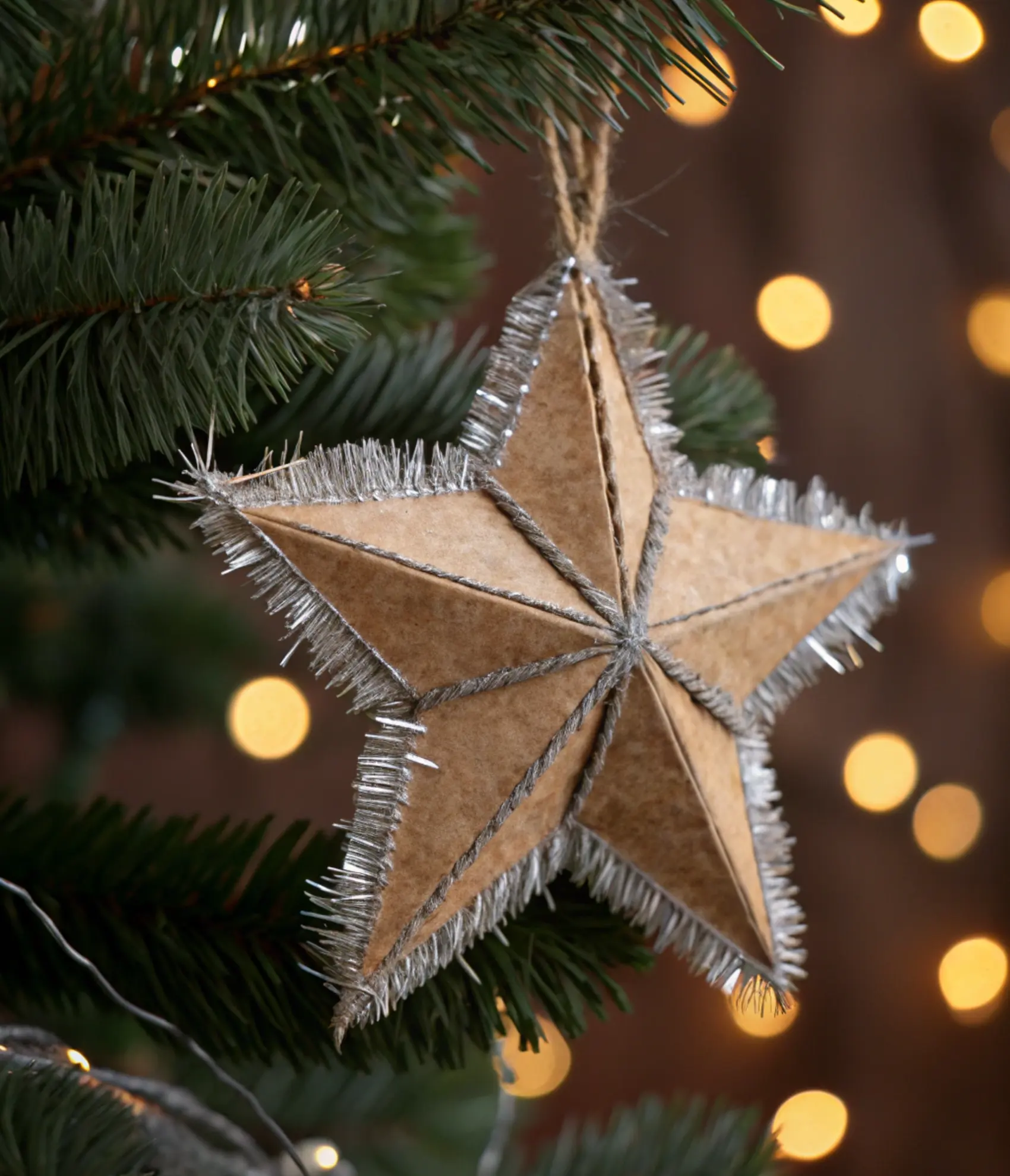 Rustic Tinsel Star