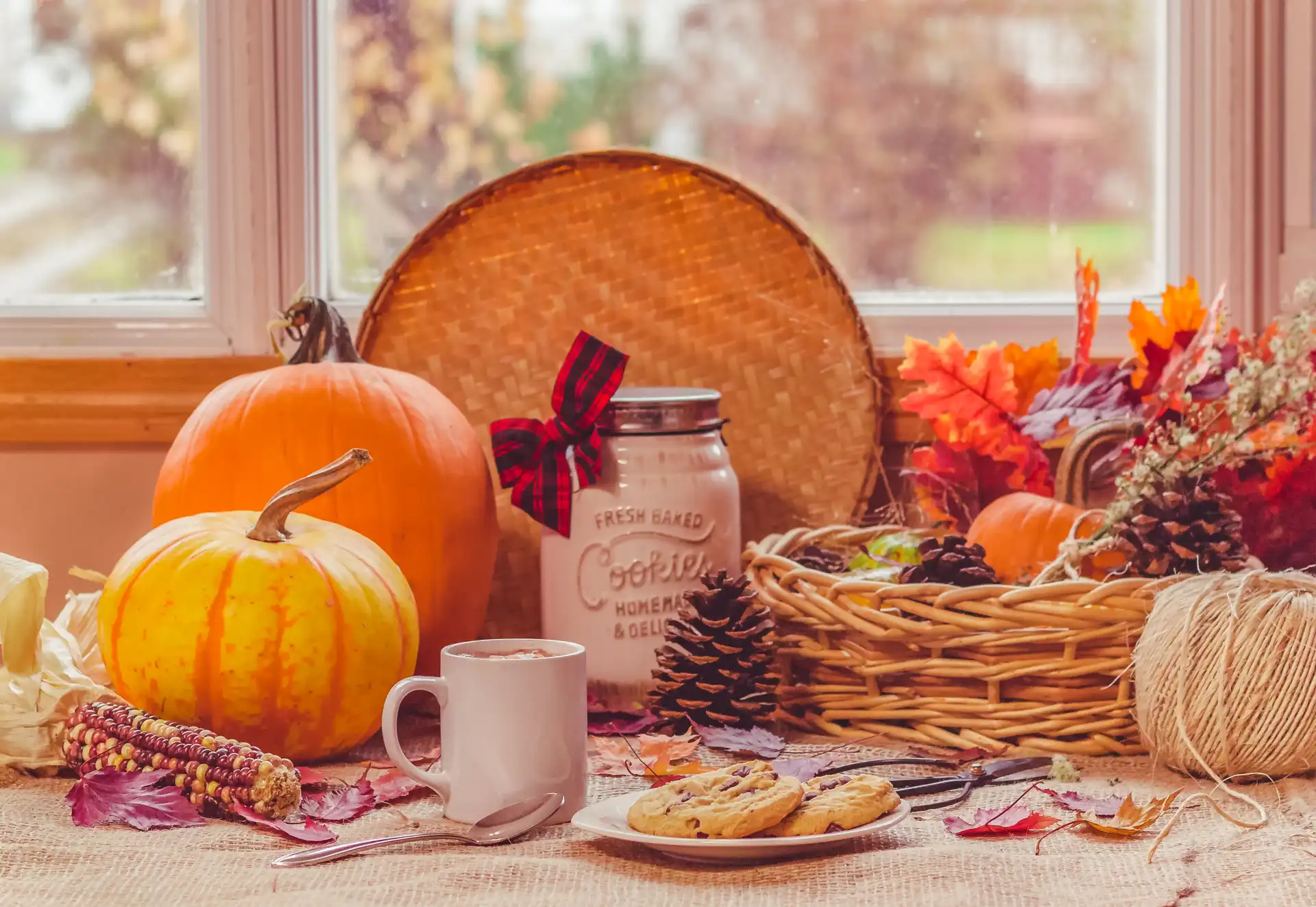 Rustic Window Harvest Display
