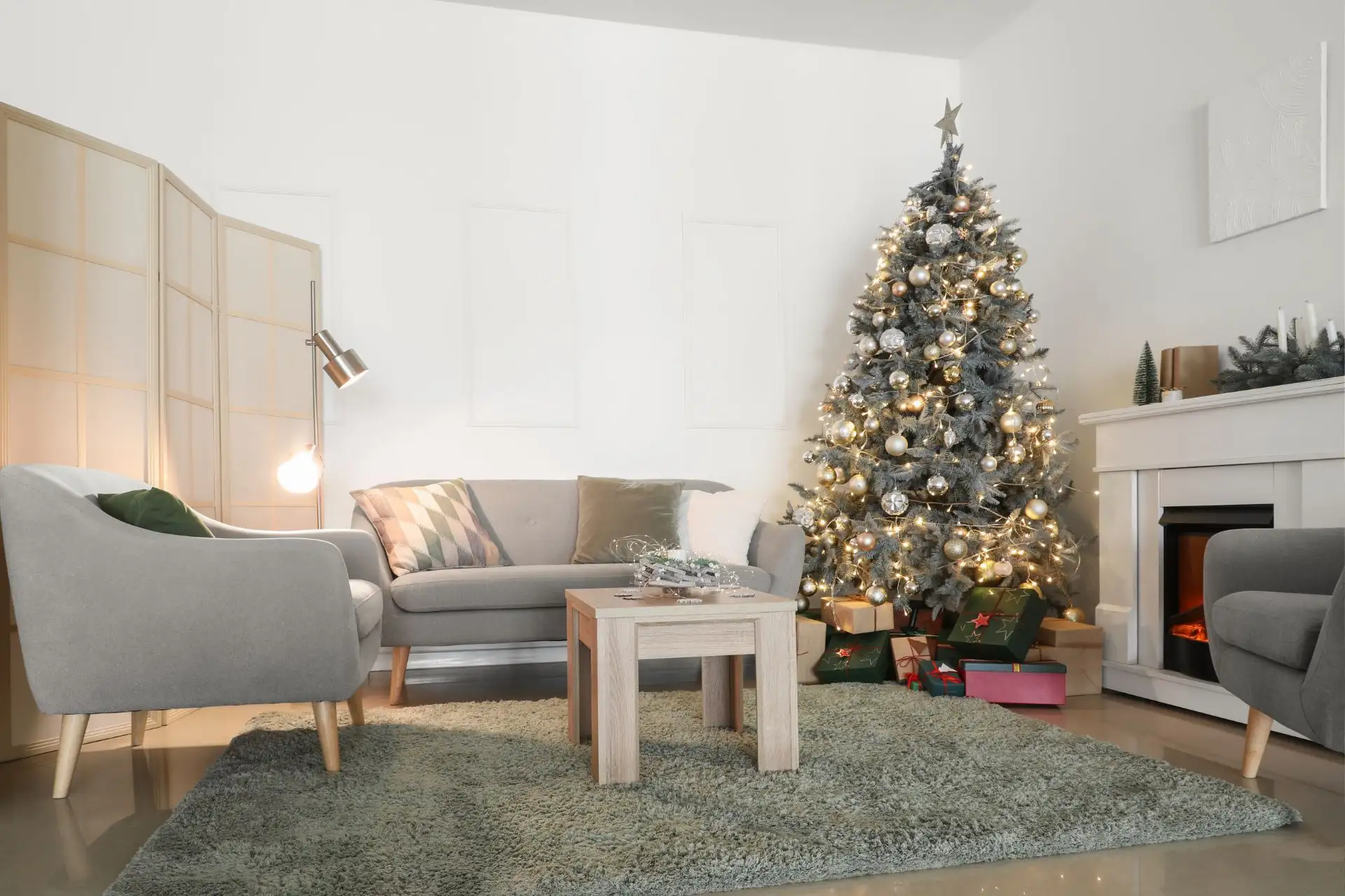 Festive and Cozy Living Room Decor