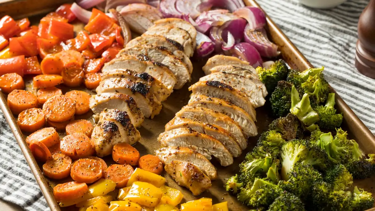 Sheet Pan Harissa Chicken with Veggies