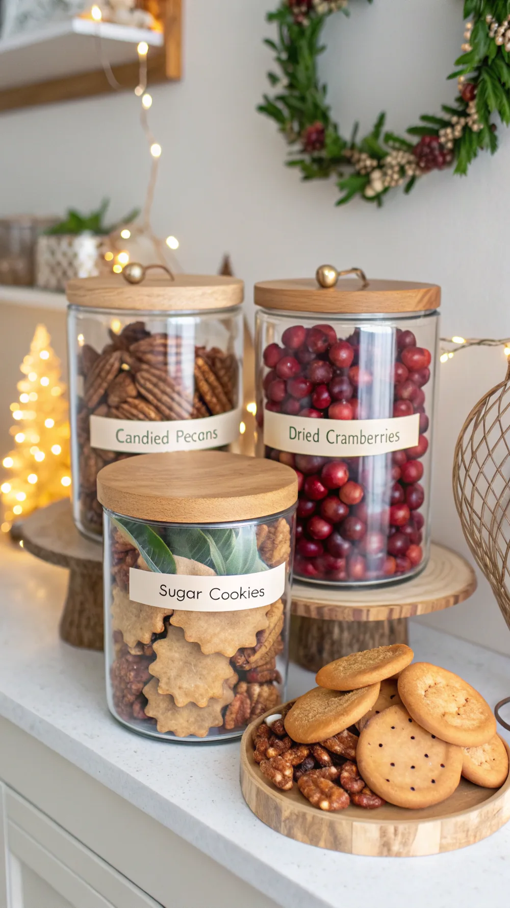Stackable Glass Jars for Festive Snacks