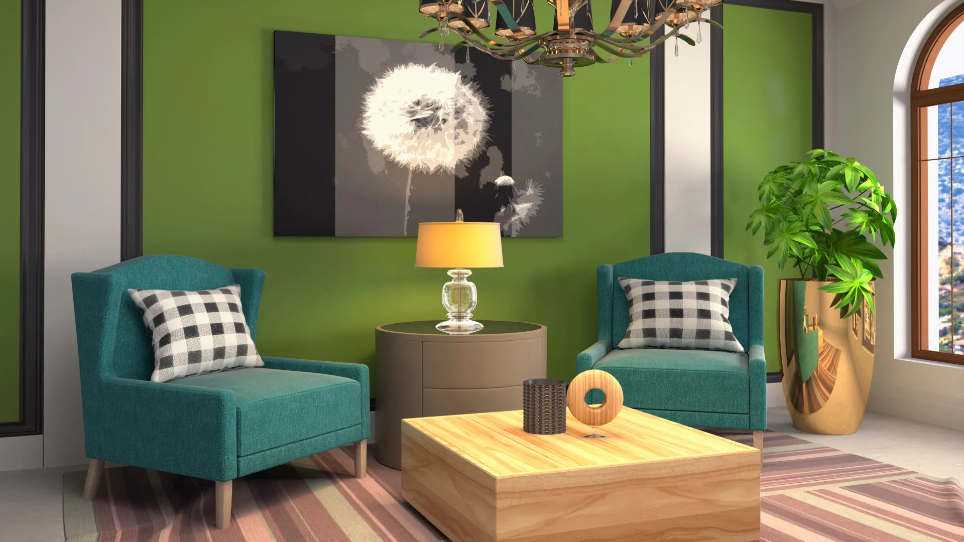 Teal Green Accent Chairs