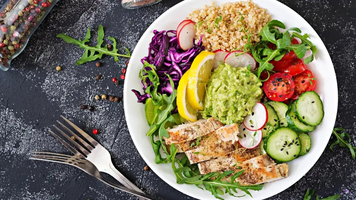 Turmeric-Spiced Lentil & Quinoa Buddha Bowl