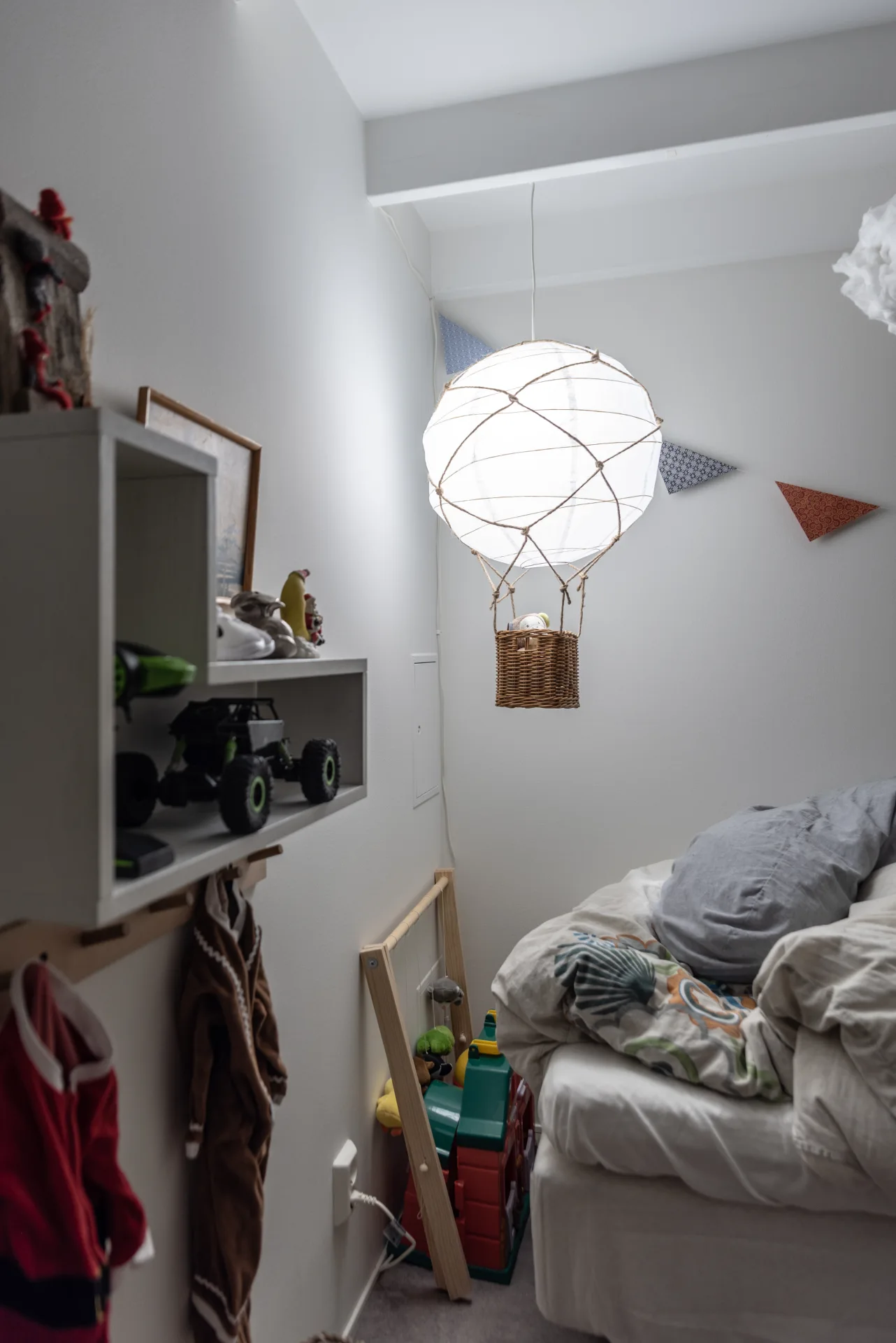Whimsical Hot Air Balloon Pendant Light Feature