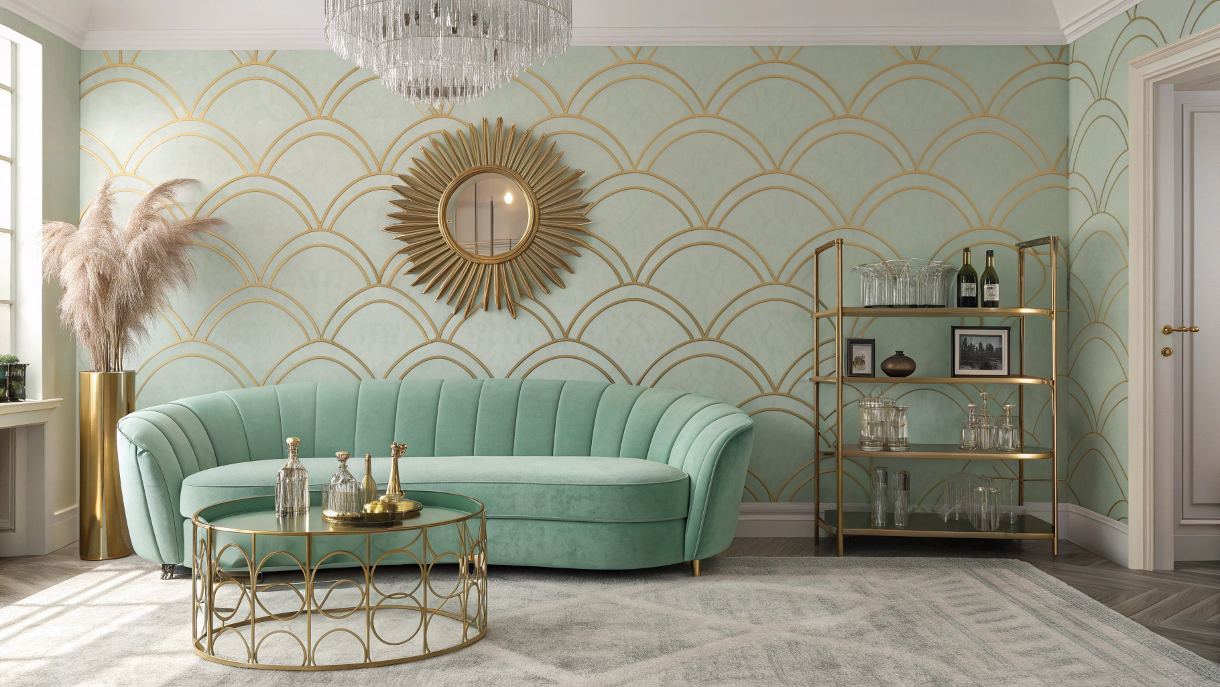 Deep Jewel Toned Velvet Chaise Room